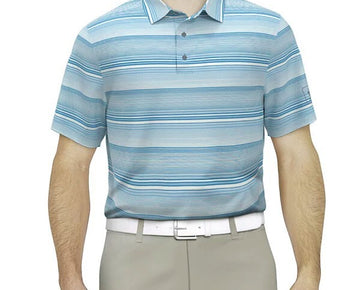 PGA TOUR Men's Linear Energy Performance Golf Polo Shirt Blue Size L MSRP $68