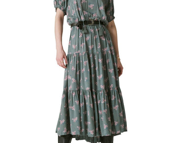 LUCKY BRAND Women Boho Smocked Waist Maxi Dress balsam Green Size XXL MSRP $119