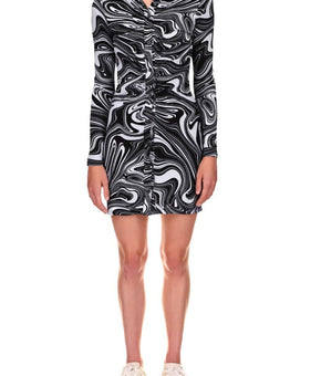 SANCTUARY Daydream Knit Shirtdress Black Size XS MSRP $99