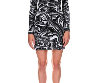 SANCTUARY Daydream Knit Shirtdress Black Size XS MSRP $99