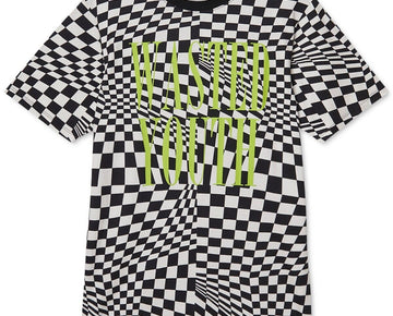 WeSC Men's Warp-Print T-Shirt Black Size 2XL MSRP $40