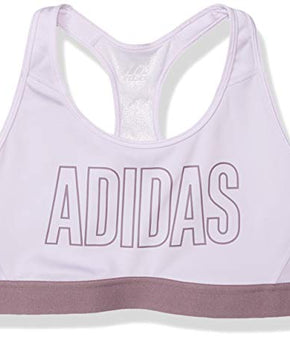 adidas Women's Don't Rest Alphaskin Sport Branded Bra Purple Tint XX-Small