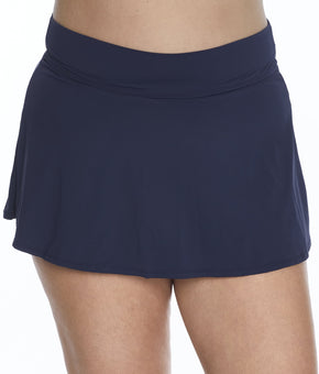 Anne Cole Plus Size Live In Color Skirted Bikini Bottom Swimsuit Size 16W Navy
