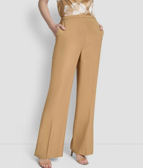 DKNY Women's High-Rise rayon Sueded Canvas Pocket Pants Light Brown Size 16 $99