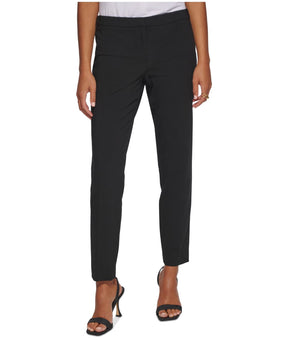 Calvin Klein Womens Highline Woven Tapered Ankle Pants Black Size 16 MSRP $70