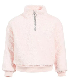 Ideology Little Girl Sherpa Quarter-Zip Warm Pullover Light Pink Size 5 MSRP $35