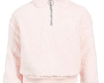 Ideology Little Girl Sherpa Quarter-Zip Warm Pullover Light Pink Size 5 MSRP $35