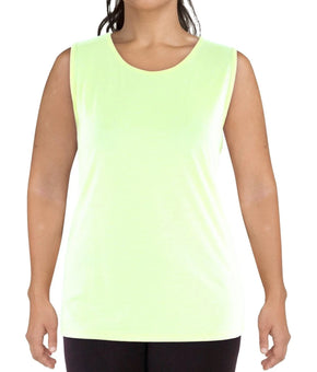 Ideology Womens Plus Size 2XFitness Running Tank Top Yellow
