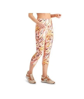 Ideology Leggings Womens Size L Pink Swirl Peachberry High Rise Capri Pocket