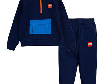Lego Toddler Boys Half-Zip Pullover and Pants, 2 Piece Set Blue Navy Size 2T $48