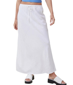 COTTON ON Women's Haven Maxi Slip Skirt White Size 8