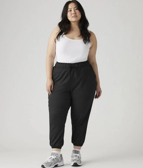 Levi's Off-Duty High Rise Relaxed Jogger Pants Cotton Black Plus Size 18W $60