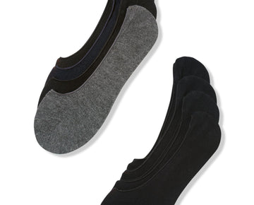 PERRY ELLIS Mens 4 Pack Black Gray Gel Heel Seamless Athletic Liner Socks 7-12
