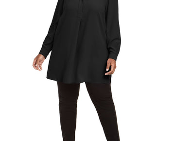 Anne Klein Women's Tunic Shirt Jacket Black Size 3X MSRP $99