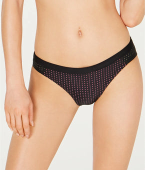 Nike Sport Women Mesh Bikini Bottoms Black Hot Pink Dots Size XS