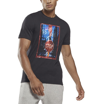 Reebok East Coast Hoops Regular-Fit Graphic T-Shirt Black Size 2XL MSRP $25