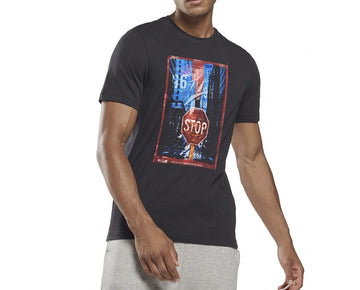 Reebok East Coast Hoops Regular-Fit Graphic T-Shirt Black Size 2XL MSRP $25