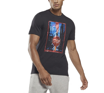 Reebok East Coast Hoops Regular-Fit Graphic T-Shirt Black Size 2XL MSRP $25