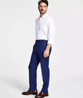 Lauren Ralph Lauren Men Classic Fit Plaid Dress Pants, Size 33/32 Blue Navy