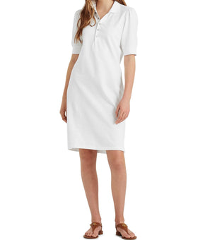 LAUREN RALPH LAUREN Womens White Above The Knee Wear To Work Shift Dress Size M
