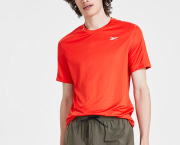 Reebok Mens Regular fit Short Sleeve T-Shirt Shirt Size M Red Solid