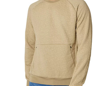 DKNY Men's Yosemite Logo Jacquard Sweatshirt Dune Beige Size XL MSRP $80