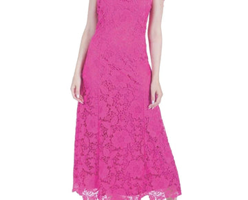 julia jordan Women's Tie-Strap Lace Midi Dress Pink Size 6 MSRP $159