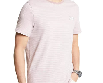 MICHAEL KORS Men's Stripe-Print Shirt Mauve Purple Size L MSRP $60