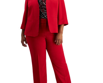 Kasper Women's Plus Size Stretch Crepe Pants ONLY, Red, SIZE 20W $89.50