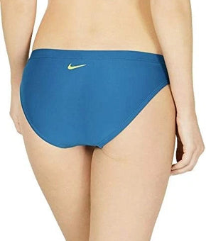 NIKE NWT Athletic Hipster Swimwear Bikini Bottom ONLY Blue/Green/Abyss Size S