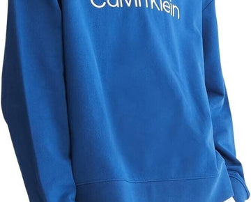 Calvin Klein Men's Relaxed Fit Logo French Terry Crewneck Sweatshirt Blue Size M