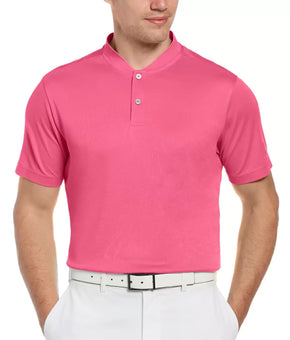 PGA TOUR Mens Edge Collar Polo Shirt Pink Size L MSRP $52