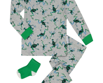 Max & Olivia Toddler Boys 2 Piece Pajama Set with Socks Size 2T Grey