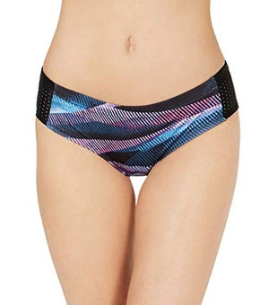 NIKE Swimwear Black Pink Blue Line Up Printed Hipster Bikini Bottoms Size XL $54