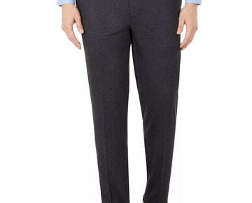 Calvin Klein Mens Knit Slim-Fit Suit Separate Pants Dark gray Size 36 X 32