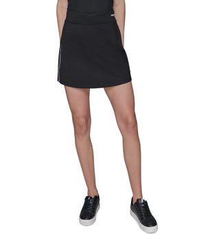 KARL LAGERFELD PARIS Women's Striped Skort Black Size XL Cotton Spandex $79