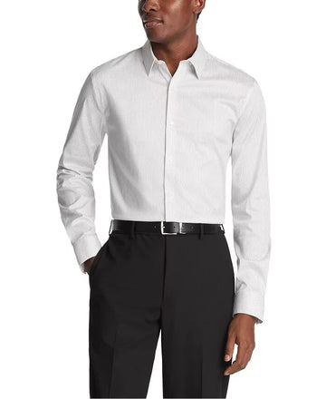 Calvin Klein Men's X Extra Slim Fit Dress Shirt Size 16/16.5 x 32/33 Gray $85