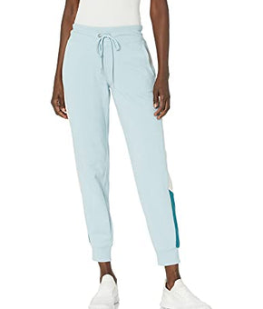 Calvin Klein Performance Women's Colorblock Inset Skinny Jogger, Aquatic, XL