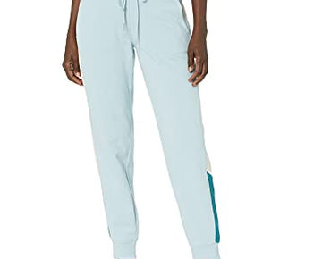 Calvin Klein Performance Women's Colorblock Inset Skinny Jogger, Aquatic, XL