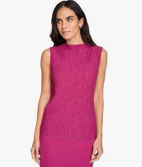 Calvin Klein Women's Crewneck Sleeveless Top Dark Pink Size M MSRP $64