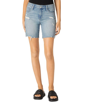 Joe's Jeans Cutoff Stylish Bermuda Jean Shorts Blue Size 31 MSRP $148 raw hem