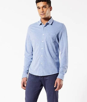 Dockers Mens Slim-Fit T Alpha 360 Shirt Delft Blue Size XL Top MSRP $79