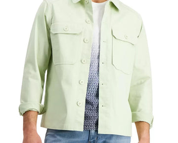 MICHAEL KORS Men's Shirt Jacket Light Green Size XL MSRP $178