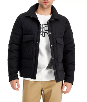 Michael Kors Men's Puffer Shirt Jacket Black Size L MSRP $348