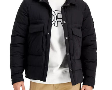 Michael Kors Men's Puffer Shirt Jacket Black Size S MSRP $348