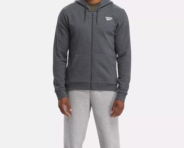 Reebok Identity Fleece Full-Zip Men's Hoodie Gray Size 2XL