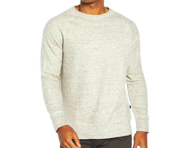 Banana Republic Men Waffle Crew Sweatshirt, Heather Grey Size L