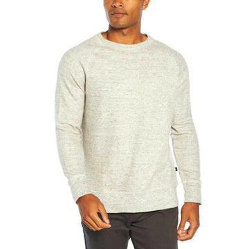 Banana Republic Men Waffle Crew Sweatshirt, Heather Grey Size L