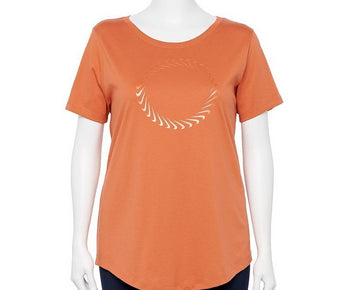 Nike Womens plus Icon Clash Graphic Tee Med Orange Size 3XL MSRP $35
