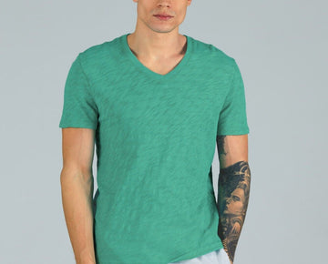 Atm Anthony Thomas Mens Melillo V-Neck Tee green Size L MSRP $80